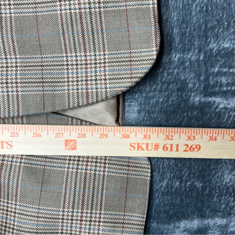 Loriano 40R Disegno Collezione Super 100s Men's Wool Blazer Sport Coat Glenplaid - Picture 6 of 15